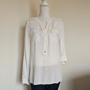 WHBM Elegant White Women's Blouse